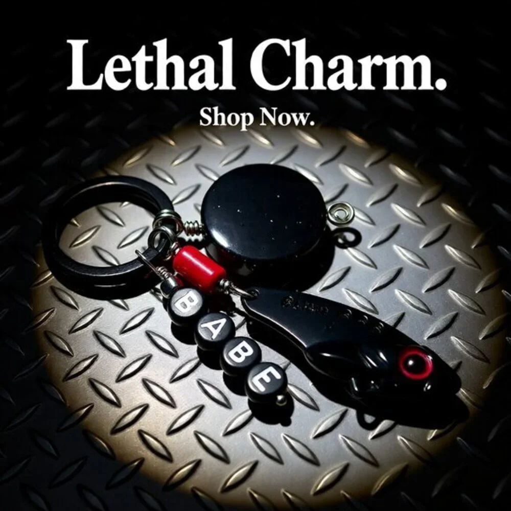 Fisher's Gift! Fishing Lure Key Chain - Unisex Black Key Ring - Not just for Him
